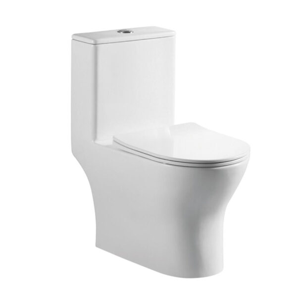 Bilik Mandi Gaya Moden Mangkuk Tandas Dua Siram Seramik WC S-Trap Tandas Sekeping