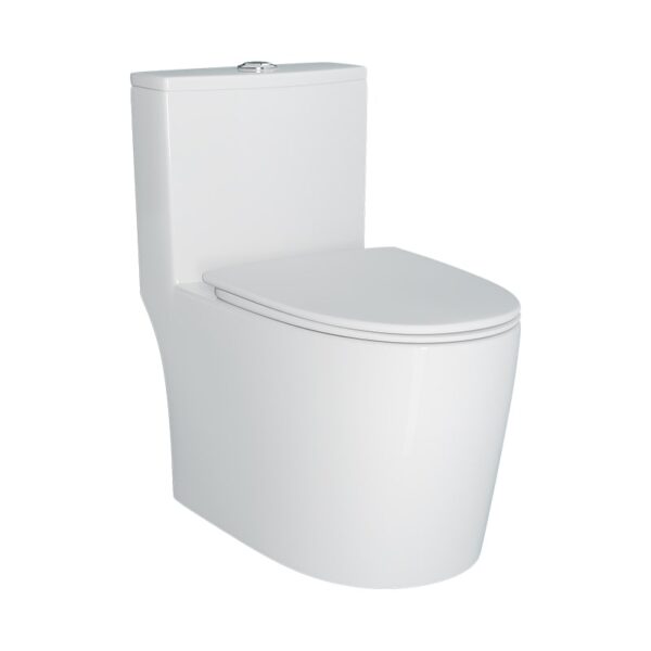 Cuarto de baño Inodoro de cerámica de una pieza con doble descarga, artículos sanitarios baratos, Inodoro de cerámica
