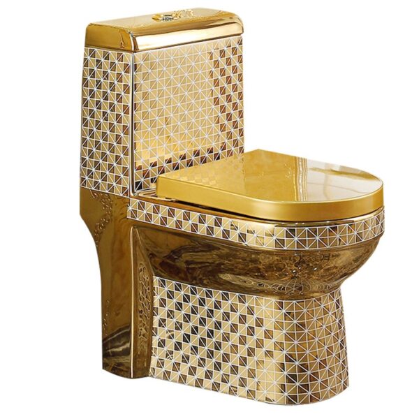 Royal luxe sanitaires Wc toilette salle de bains électrolytique couleur or lavage siphonique or toilette