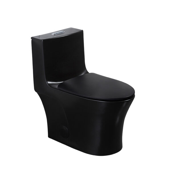 Matte Black Luxury Factory Ceramic Floor Mounted Toilets