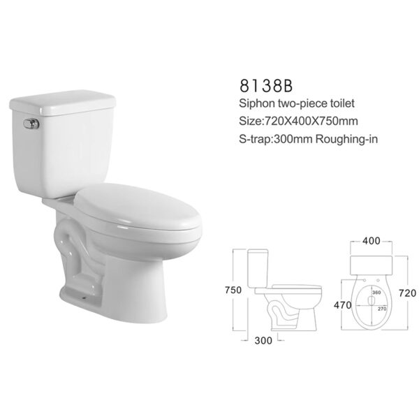 Ceramic Toilets Sanitary Ware Ceramic Two Piece Toilet