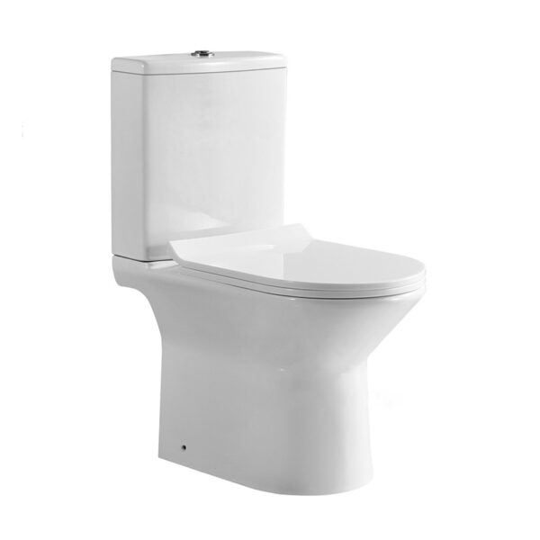 Commerce de gros pas cher monté au sol en céramique sanitaires placard salle de bains Wc toilettes en deux pièces